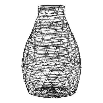 Βάζο Βολβώδες Μεταλλικό Μαύρο D17X26Cm D17X26Cm  05161464