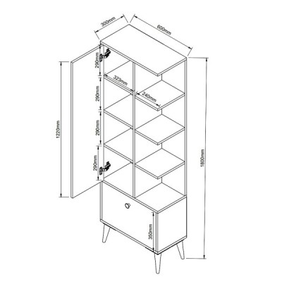 Γραφείο Με Ράφια DIALLO Δρυς Μοριοσανίδα 150x50x123cm Έπιπλα Γραφείου Γραφείο Με Ράφια DIALLO Δρυς Μοριοσανίδα 150x50x123cm Έπιπλα Γραφείου