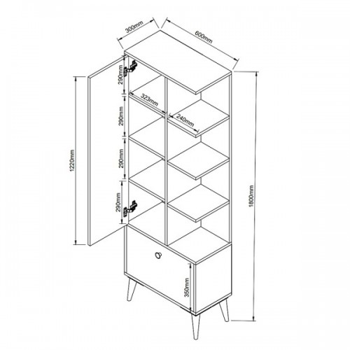 Γραφείο Με Ράφια DIALLO Δρυς Μοριοσανίδα 150x50x123cm Έπιπλα Γραφείου Γραφείο Με Ράφια DIALLO Δρυς Μοριοσανίδα 150x50x123cm Έπιπλα Γραφείου