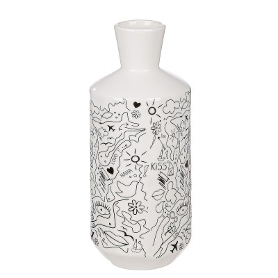 Βάζο ArteLibre Modern Art Λευκό Πορσελάνη Φ9x20cm Σε 2 Σχέδια 05160972 Βάζο ArteLibre Modern Art Λευκό Πορσελάνη Φ9x20cm Σε 2 Σχέδια 05160972