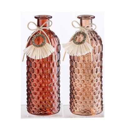 Βάζο ArteLibre Μπουκάλι Γυαλί 8.5x8.5x25cm Σε 2 Χρώματα 05160378 Βάζο ArteLibre Μπουκάλι Γυαλί 8.5x8.5x25cm Σε 2 Χρώματα 05160378