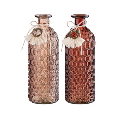 Βάζο ArteLibre Μπουκάλι Γυαλί 8.5x8.5x25cm Σε 2 Χρώματα 05160379 Βάζο ArteLibre Μπουκάλι Γυαλί 8.5x8.5x25cm Σε 2 Χρώματα 05160379