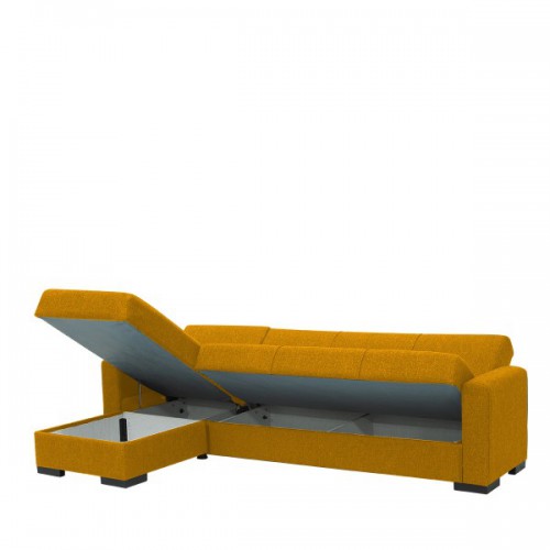 Καναπές Κρεβάτι Γωνιακός JOSE Μουσταρδί 270x165x84cm Σαλόνι