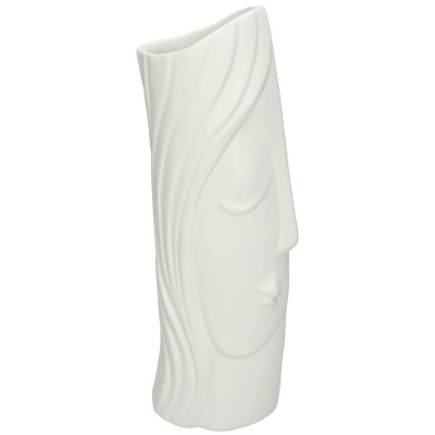 Βάζο ArteLibre Λευκό Κεραμικό 13x8.5x25.5cm 05152921 Βάζο ArteLibre Λευκό Κεραμικό 13x8.5x25.5cm 05152921