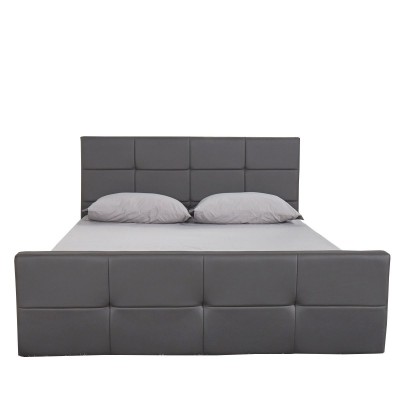 Κρεβάτι ArteLibre ANEMONE Γκρι PU 216x160.5x93cm (Στρώμα 150x200cm)  14320003