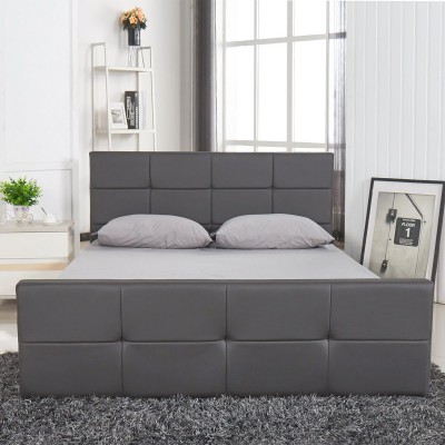 Κρεβάτι ArteLibre ANEMONE Γκρι PU 216x160.5x93cm (Στρώμα 150x200cm) 14320003 Κρεβάτι ArteLibre ANEMONE Γκρι PU 216x160.5x93cm (Στρώμα 150x200cm) 14320003