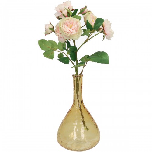 Βάζο ArteLibre Ώχρα Ανακυκλωμένο Γυαλί 15.2x15.2x25.4cm Διακόσμηση - Φως - Χαλιά