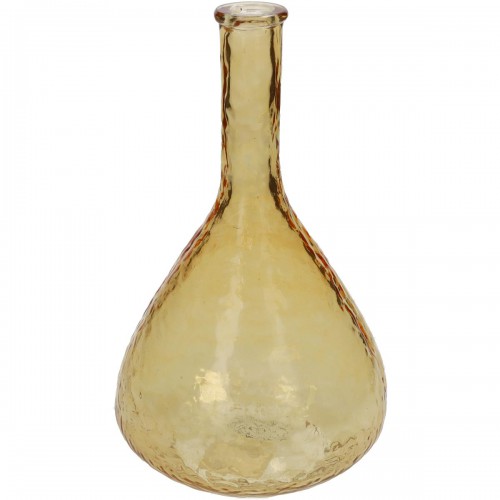 Βάζο ArteLibre Ώχρα Ανακυκλωμένο Γυαλί 15.2x15.2x25.4cm Διακόσμηση - Φως - Χαλιά