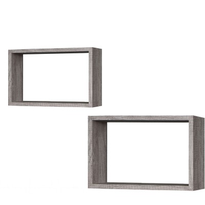 Ράφια Γκρι Δρυς 40x27x12cm-36.5x23.5x12cm 2Τμχ 06512706 Ράφια Γκρι Δρυς 40x27x12cm-36.5x23.5x12cm 2Τμχ 06512706