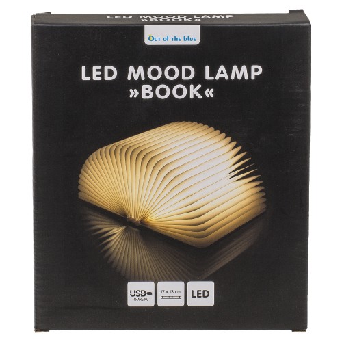 Λάμπα LED Ατμόσφαιρας Επιτραπέζια Βιβλίο Με Εξώφυλλο Δερματίνης Επαναφορτιζόμενη Καφέ 17x13cm  06530392 Διακόσμηση - Φως - Χαλιά