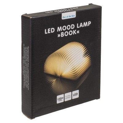 Λάμπα LED Ατμόσφαιρας Επιτραπέζια Βιβλίο Με Εξώφυλλο Δερματίνης Επαναφορτιζόμενη Καφέ 17x13cm  06530392 Διακόσμηση - Φως - Χαλιά