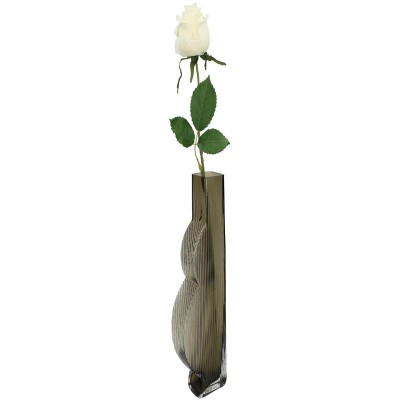Βάζο ArteLibre Καφέ Γυαλί 10x5x34.5cm Διακόσμηση - Φως - Χαλιά