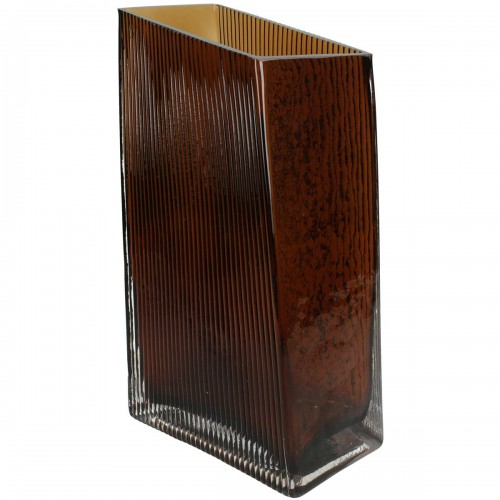 Βάζο ArteLibre Φυσικό Γυαλί 14.5x9x25cm Διακόσμηση - Φως - Χαλιά