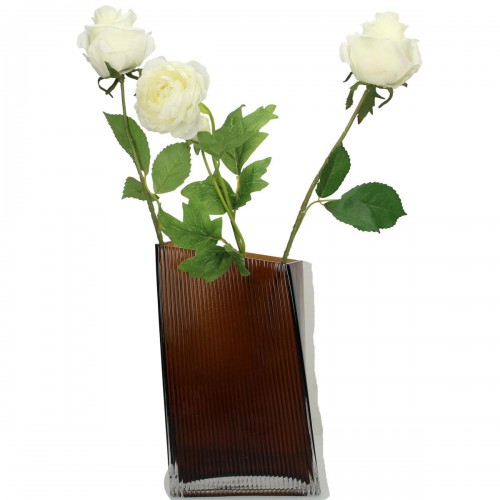 Βάζο ArteLibre Φυσικό Γυαλί 14.5x9x25cm Διακόσμηση - Φως - Χαλιά
