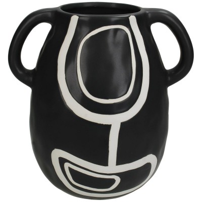 Βάζο ArteLibre Μαύρο Δολομίτης 19.3x15.3x19.5cm 05153556 Βάζο ArteLibre Μαύρο Δολομίτης 19.3x15.3x19.5cm 05153556