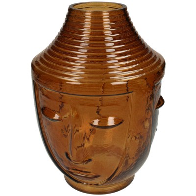 Βάζο ArteLibre Πρόσωπο Καφέ Γυαλί 18x18x25cm  05156638