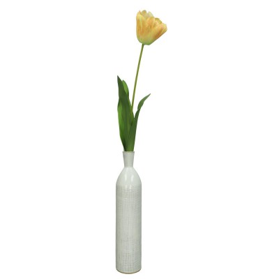 Βάζο ArteLibre Λευκό Πέτρα 9.3x9.3x32cm 05152128 Βάζο ArteLibre Λευκό Πέτρα 9.3x9.3x32cm 05152128