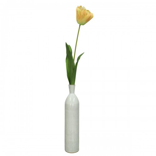 Βάζο ArteLibre Λευκό Πέτρα 9.3x9.3x32cm Διακόσμηση - Φως - Χαλιά