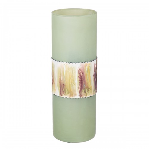 Βάζο Cylindrical "Imperial" Αλουμίνιο Γυάλινο Πράσινο PU H. 355 cm D. 12 cm  05161041 Διακόσμηση - Φως - Χαλιά