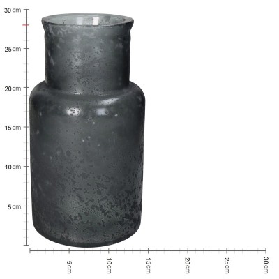 Βάζο ArteLibre Γκρι Ανακυκλωμένο Γυαλί 15x15x28cm Διακόσμηση - Φως - Χαλιά