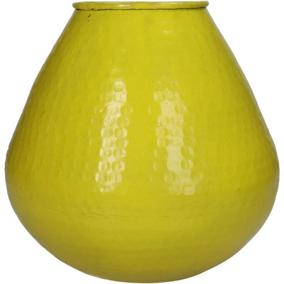 Βάζο ArteLibre Κίτρινο Αλουμίνιο 22x22x20cm 05154783 Βάζο ArteLibre Κίτρινο Αλουμίνιο 22x22x20cm 05154783