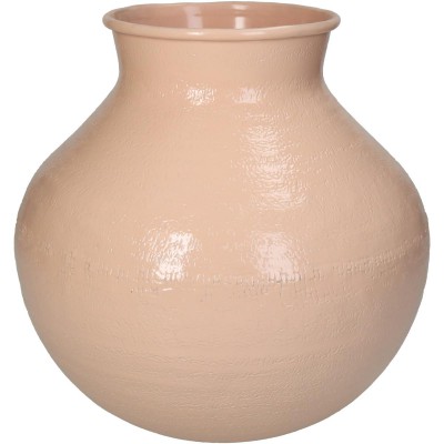 Βάζο ArteLibre Ροδακινί Αλουμίνιο 23x23x23cm  05154784