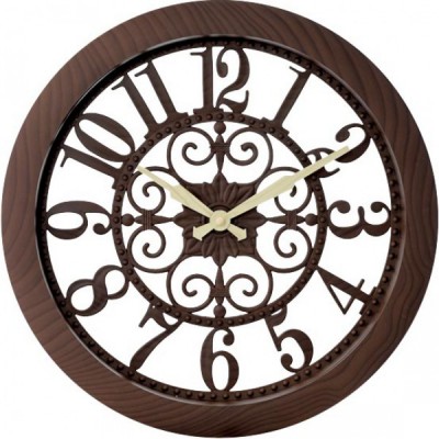 Ρολόι Τοίχου ArteLibre Καφέ Πλαστικό Φ35cm  14740033