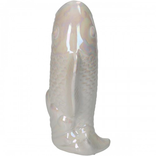Βάζο ArteLibre Ψάρι Ιβουάρ Κεραμικό 15.5x10.5x28cm Διακόσμηση - Φως - Χαλιά