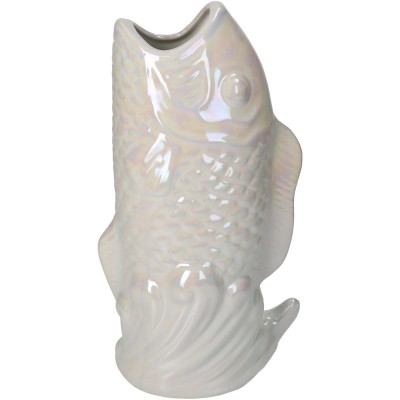 Βάζο ArteLibre Ψάρι Ιβουάρ Κεραμικό 15.5x10.5x28cm  05154186
