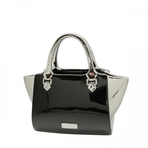 Βάζο Handbag "Milan" Κεραμικό Μαύρο PU 28x13x25cm  05161359 Διακόσμηση - Φως - Χαλιά