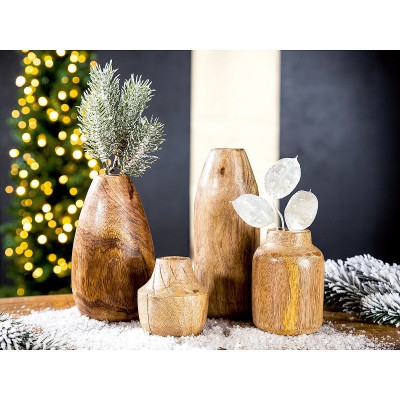 Βάζο ArteLibre Καφέ Ξύλο 18cm 05160656 Βάζο ArteLibre Καφέ Ξύλο 18cm 05160656