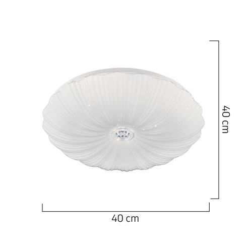 Φωτιστικό Οροφής LED LEPUS Λευκό Μέταλλο/Γυαλί 40x40cm Διακόσμηση - Φως - Χαλιά Φωτιστικό Οροφής LED LEPUS Λευκό Μέταλλο/Γυαλί 40x40cm Διακόσμηση - Φως - Χαλιά