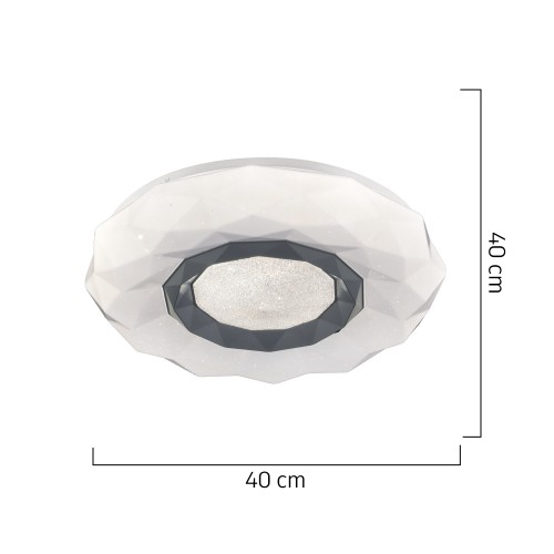 Φωτιστικό Οροφής LED LIBRA Λευκό Μέταλλο/Γυαλί 40x40cm Διακόσμηση - Φως - Χαλιά Φωτιστικό Οροφής LED LIBRA Λευκό Μέταλλο/Γυαλί 40x40cm Διακόσμηση - Φως - Χαλιά
