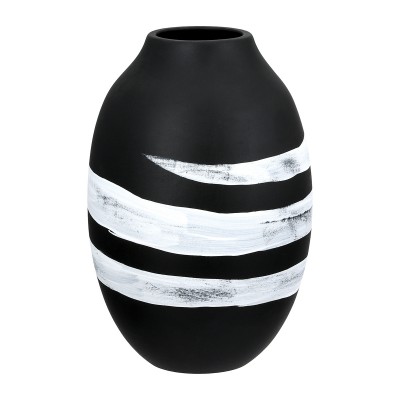 Βάζο Στρογγυλό Κεραμικό Μαύρο D14X21Cm D14X21Cm  05161489 Διακόσμηση - Φως - Χαλιά