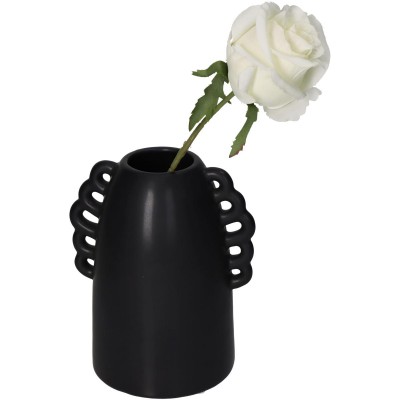 Βάζο ArteLibre Μαύρο Κεραμικό 14.3x11x17cm Διακόσμηση - Φως - Χαλιά Βάζο ArteLibre Μαύρο Κεραμικό 14.3x11x17cm Διακόσμηση - Φως - Χαλιά