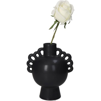 Βάζο ArteLibre Μαύρο Κεραμικό 17.4x13.7x20.5cm Διακόσμηση - Φως - Χαλιά