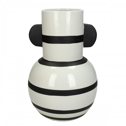 Βάζο ArteLibre Με Ρίγες Λευκό Κεραμικό 17x17x26cm Διακόσμηση - Φως - Χαλιά