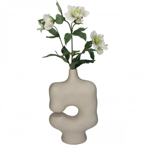 Βάζο ArteLibre Ακανόνιστο Ιβουάρ Polyresin 19x8.8x29.5cm Διακόσμηση - Φως - Χαλιά