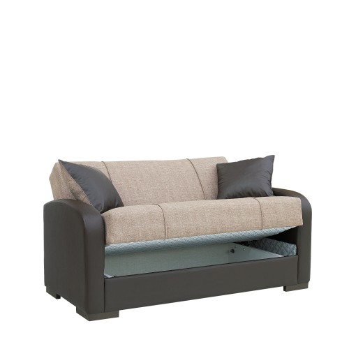 Καναπές Κρεβάτι Διθέσιος MARTINI Καφέ PU 154x87x90cm Σαλόνι Καναπές Κρεβάτι Διθέσιος MARTINI Καφέ PU 154x87x90cm Σαλόνι