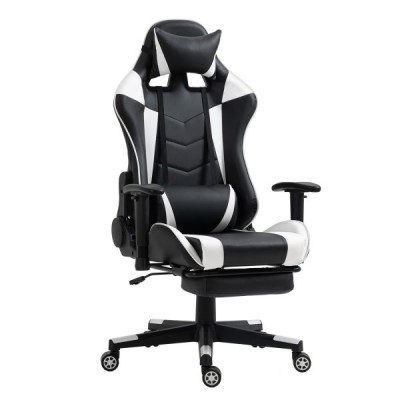 Καρέκλα Γραφείου ArteLibre Gaming SLIGO Λευκό-Μαύρο PVC 70x55x122-131cm 14730014 Καρέκλα Γραφείου ArteLibre Gaming SLIGO Λευκό-Μαύρο PVC 70x55x122-131cm 14730014