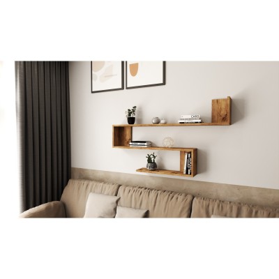 Ράφι Τοίχου Πεύκο Μοριοσανίδα 120x145x71.4cm 15350119 Σαλόνι Ράφι Τοίχου Πεύκο Μοριοσανίδα 120x145x71.4cm 15350119 Σαλόνι