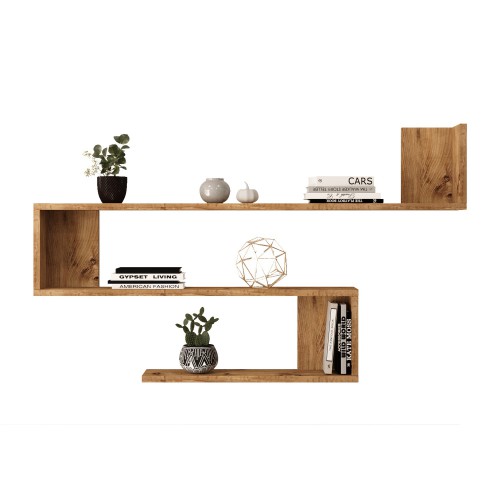 Ράφι Τοίχου Πεύκο Μοριοσανίδα 120x145x71.4cm 15350119 Σαλόνι Ράφι Τοίχου Πεύκο Μοριοσανίδα 120x145x71.4cm 15350119 Σαλόνι