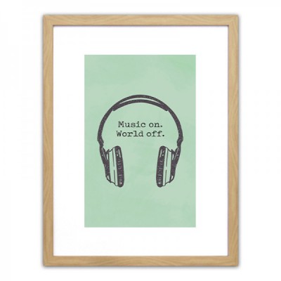 Πίνακας Σε Κορνίζα ArteLibre Πλαστικό 'Music On. World Off.' 35x45x1.8cm 14680063 Πίνακας Σε Κορνίζα ArteLibre Πλαστικό 'Music On. World Off.' 35x45x1.8cm 14680063