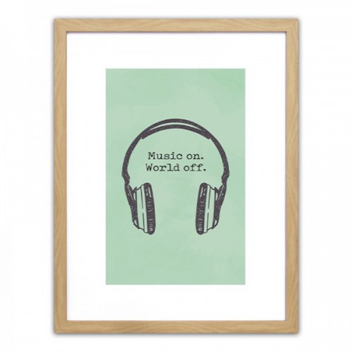 Πίνακας Σε Κορνίζα ArteLibre Πλαστικό 'Music On. World Off.' 35x45x1.8cm 14680063 Πίνακας Σε Κορνίζα ArteLibre Πλαστικό 'Music On. World Off.' 35x45x1.8cm 14680063