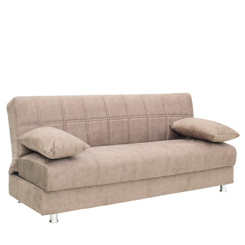 Καναπές Κρεβάτι Τριθέσιος LAURA ΙΙ Καφέ 190x75x80cm Σαλόνι