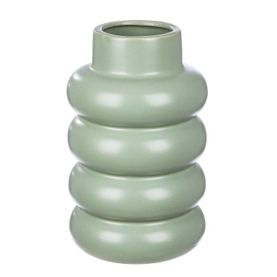Βάζο "Rim" Κεραμικό Πράσινο PU Pcs. Assorted H. 24 cm D. 15 cm  05161082 Διακόσμηση - Φως - Χαλιά