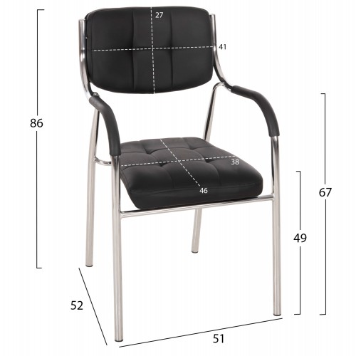 ΚΑΡΕΚΛΑ ΕΠΙΣΚΕΠΤΟΥ OBERON HM1018.01 ΜΑΥΡΟ PU 51x52x86Υ εκ. ΚΑΡΕΚΛΑ ΕΠΙΣΚΕΠΤΟΥ OBERON HM1018.01 ΜΑΥΡΟ PU 51x52x86Υ εκ.