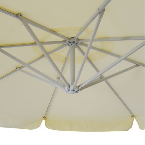 ΟΜΠΡΕΛΑ ΚΡΕΜΑΣΤΗ NOBLE Φ300x237cm. ΣΤΡΟΓΓΥΛΗ ΣΕ ΒΑΣΗ ΜΕ 4 ΠΟΔΙΑ HM6008 Εξωτερικού Χώρου