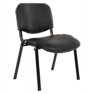 ΚΑΡΕΚΛΑ JANISHA HM1010.01 ΜΕ ΔΕΡΜΑΤΙΝΗ PU ΜΑΥΡΟ 53,5x59x77 εκ.