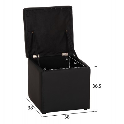 ΣΚΑΜΠΩ ΜΕ ΑΠΟΘΗΚΕΥΤΙΚΟ ΧΩΡΟ PU ΜΑΥΡΟ CUBE HM224.01 38x38x36.5Υεκ. ΣΚΑΜΠΩ ΜΕ ΑΠΟΘΗΚΕΥΤΙΚΟ ΧΩΡΟ PU ΜΑΥΡΟ CUBE HM224.01 38x38x36.5Υεκ.